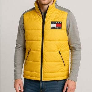 Vintage Tommy Hilfiger Silver and Black Jacket